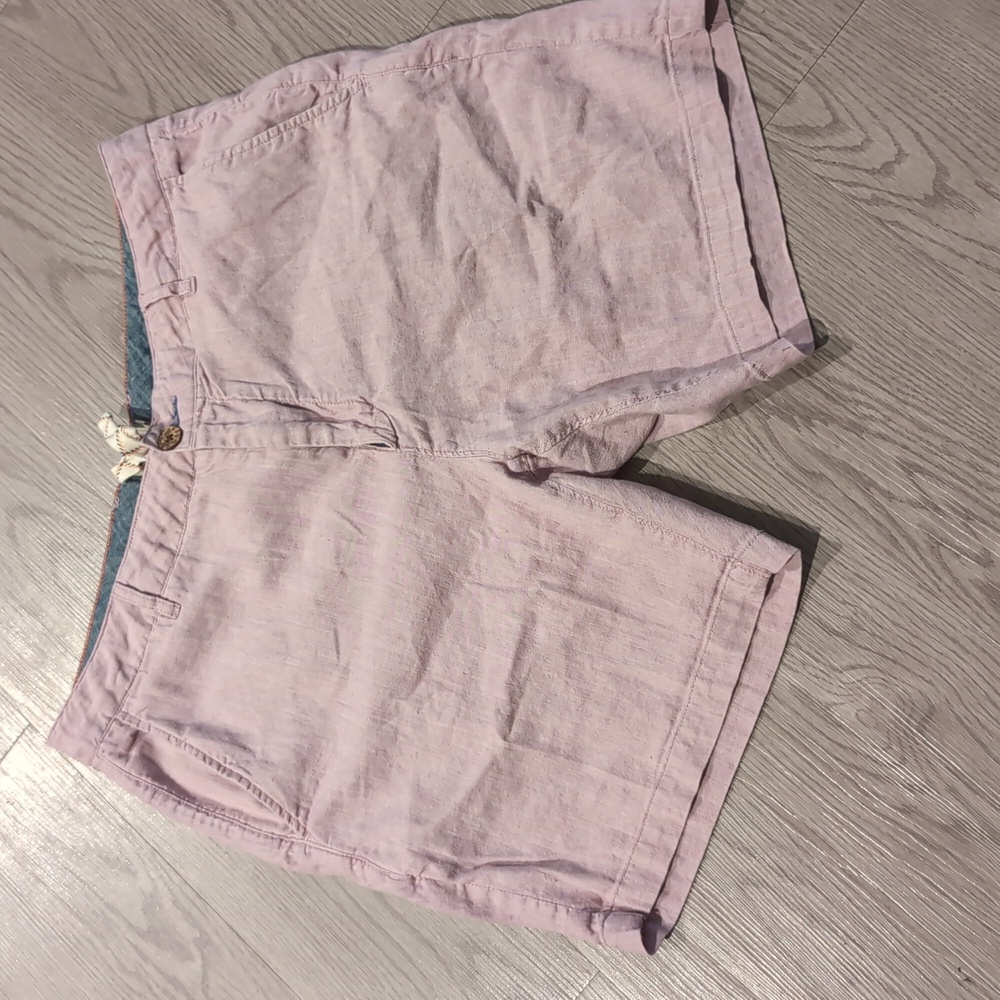 Faherty trade winds shorts linen blend 34 7.5” inseam blue